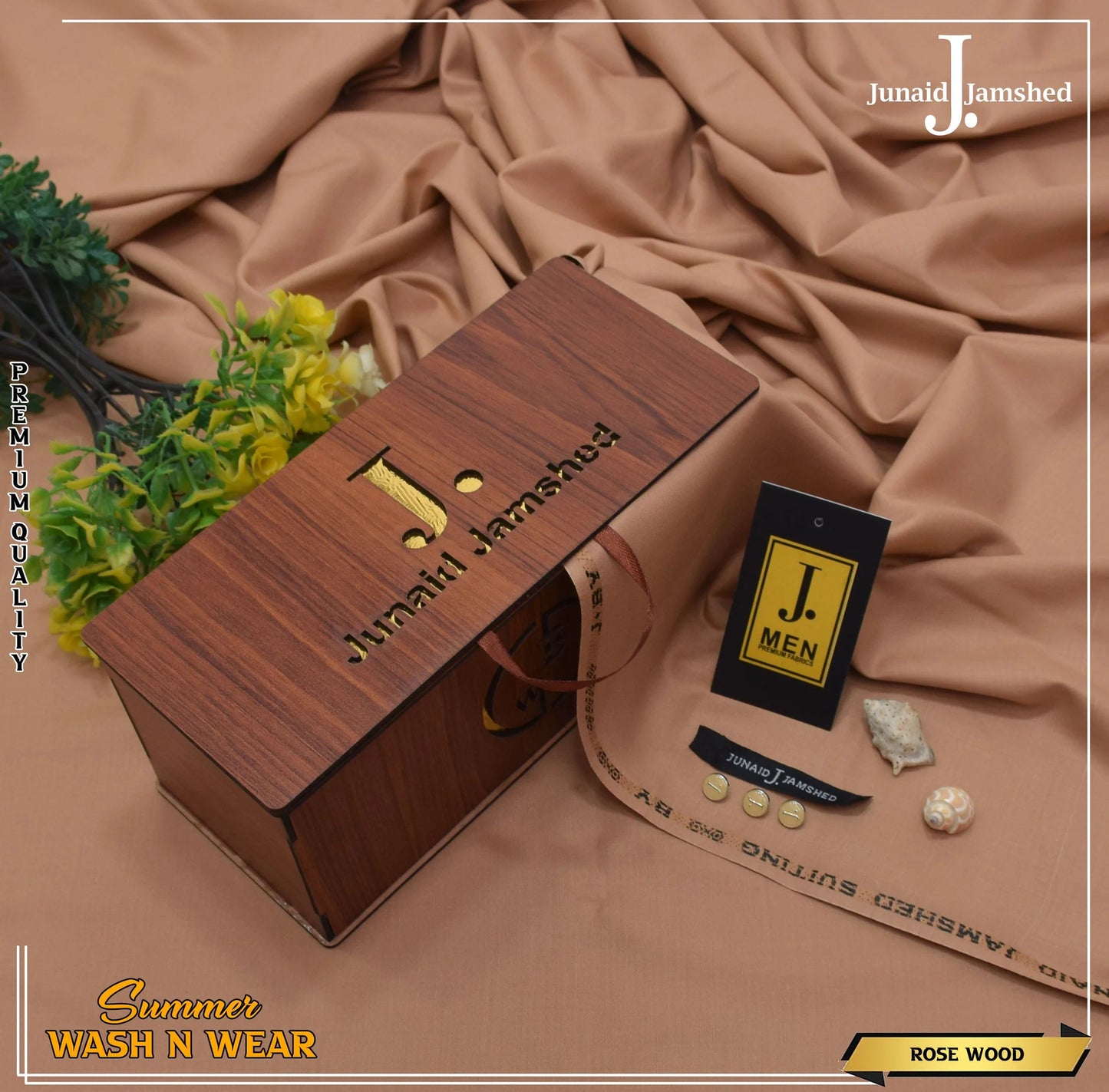 J. PREMIUM QUAILTY WASH N WEAR ( ROSE WOOD )