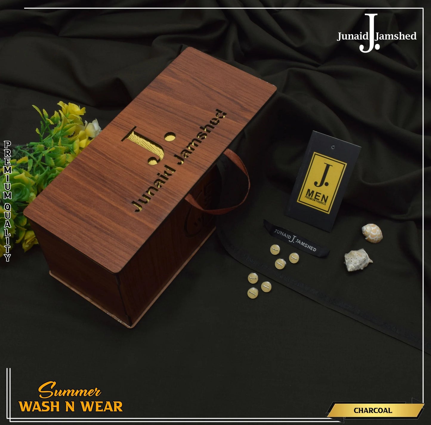 J. PREMIUM QUAILTY WASH N WEAR ( CHARCOAL )