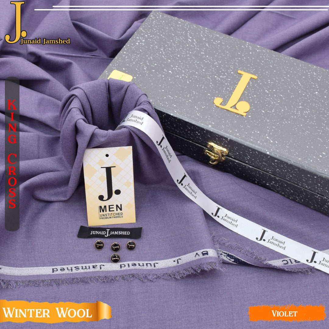 J. Elite Class Premium king Cross Wool With Luxury Box & Bag VIOLET