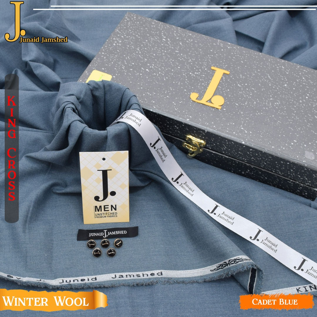 J. Elite Class Premium king Cross Wool With Luxury Box & Bag CADET BULE