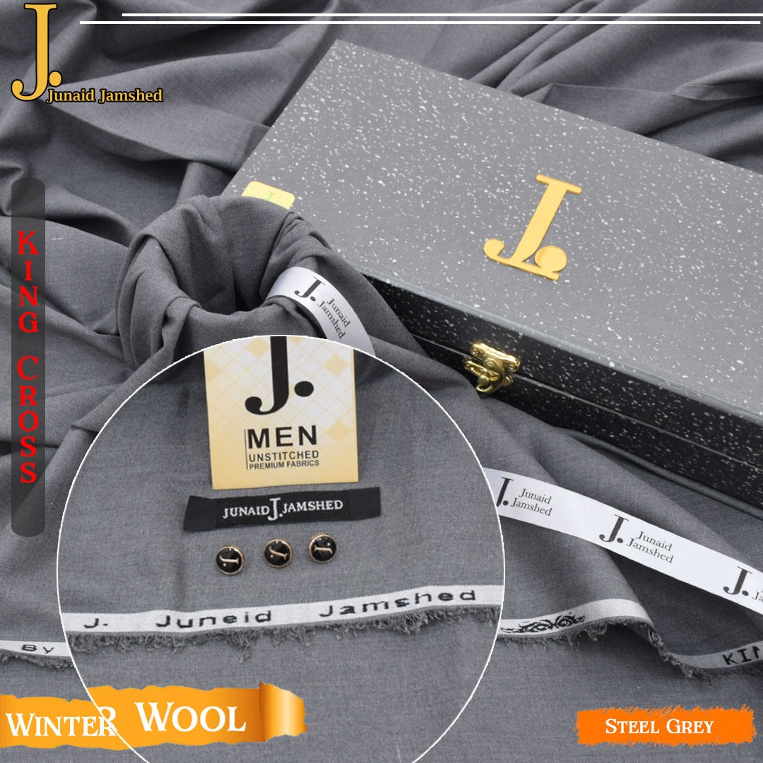 J. Elite Class Premium king Cross Wool With Luxury Box & Bag STEEL GREY
