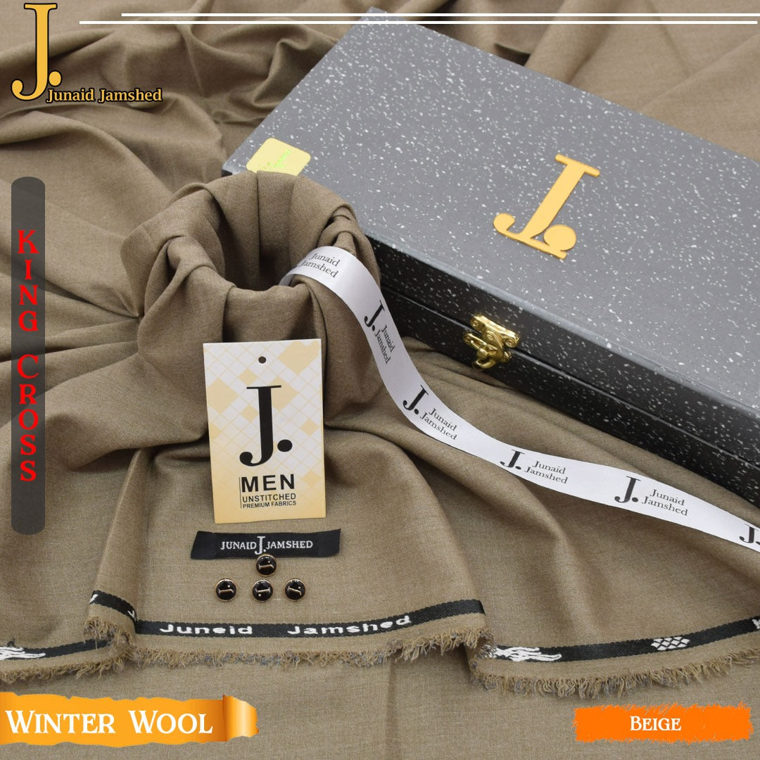 J. Elite Class Premium king Cross Wool With Luxury Box & Bag BEIGE