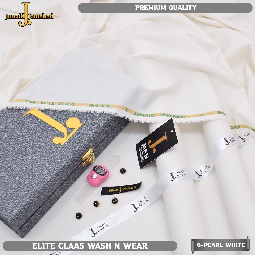 J. Elite Class 4 Season Wash N Wear With Luxury Box Pearl White