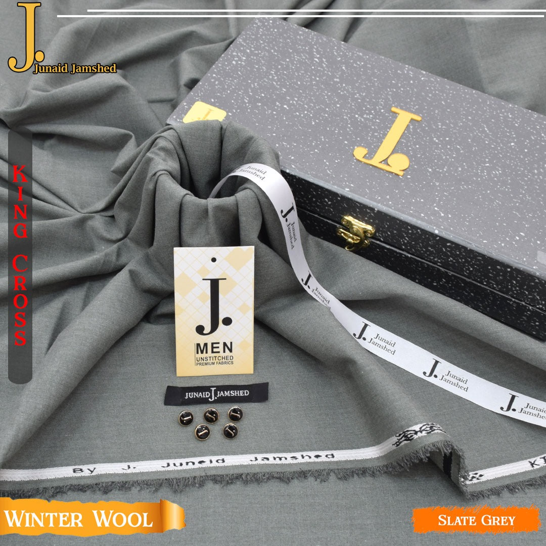 J. Elite Class Premium king Cross Wool With Luxury Box & Bag SLATE GREY