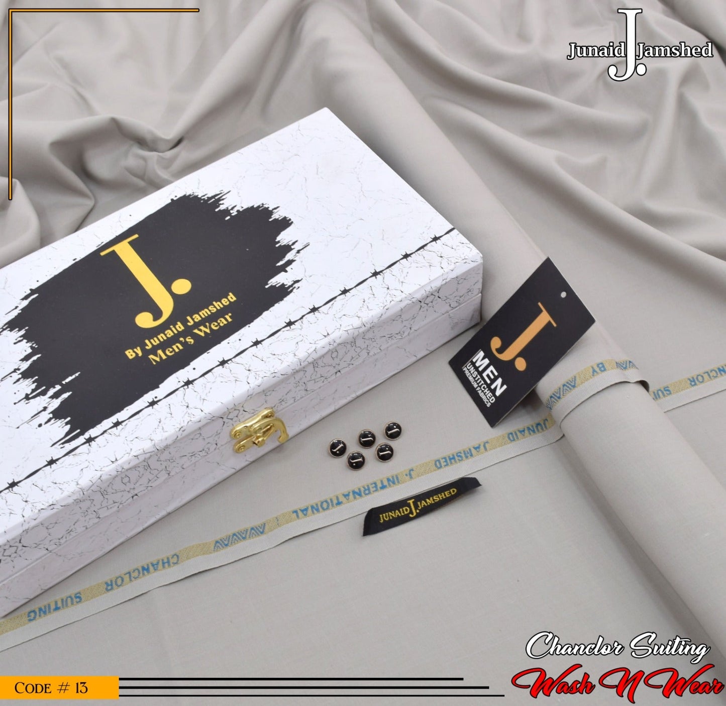 J. Elite Class 4 Season Wash N Wear With Luxury Box & Bag ( SILVER STONE )