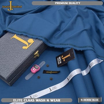 J. Elite Class 4 Season Wash N Wear With Luxury Box & Bag ( denim blue )