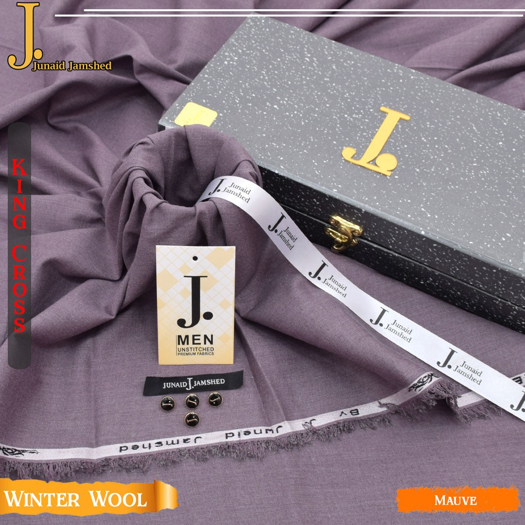 J. Elite Class Premium king Cross Wool With Luxury Box & Bag MAUVE
