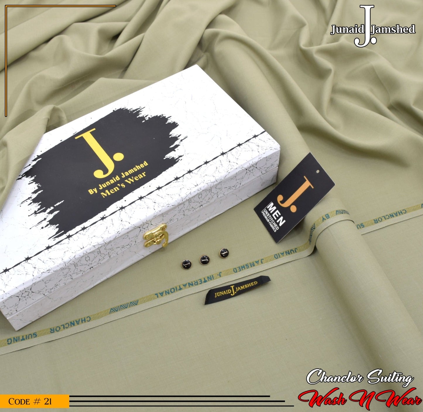 J. Elite Class 4 Season Wash N Wear With Luxury Box & Bag  ( ASH GREY )