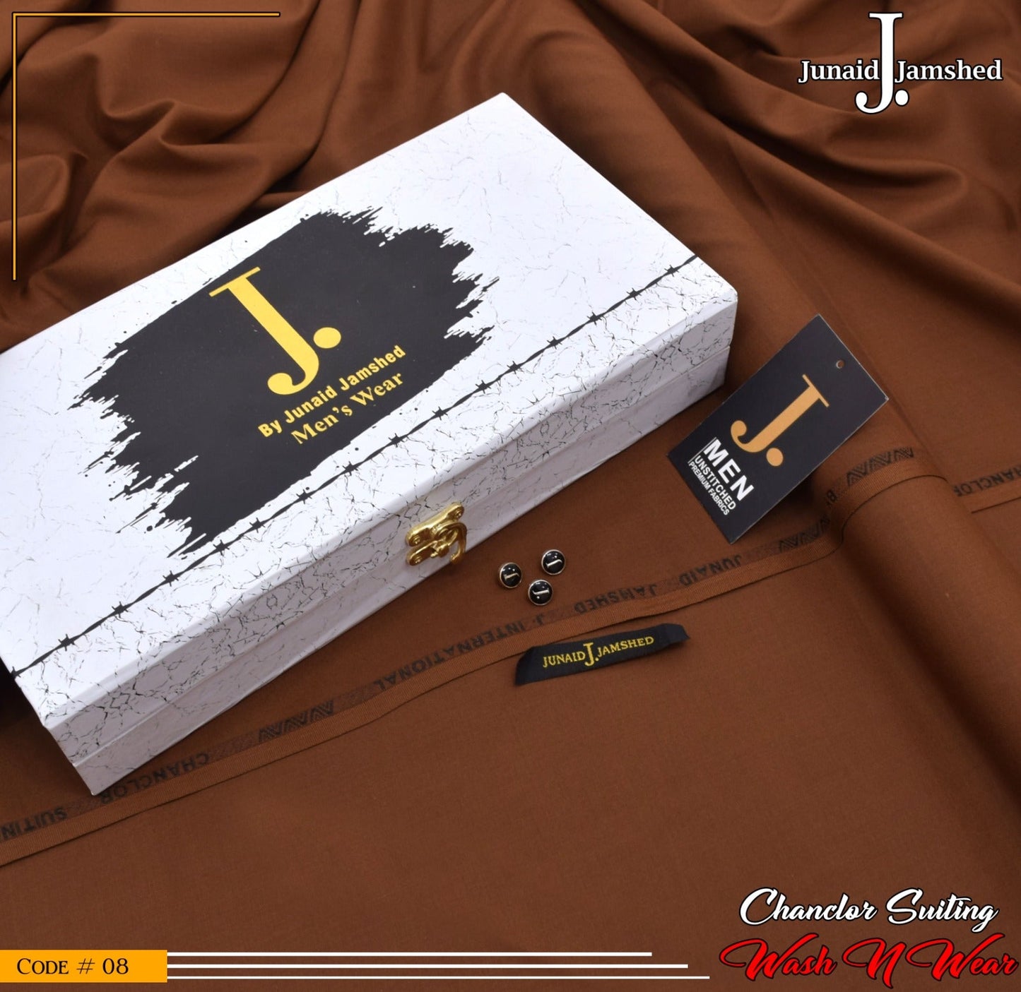 J. Elite Class 4 Season Wash N Wear With Luxury Box & Bag  ( COCO BROWN )