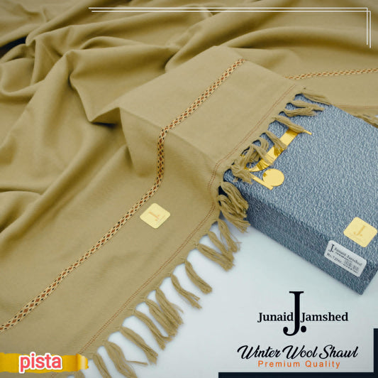 J. PREMIUM WOOL SHAWL FOR MENS WITH GIFT BOX & BAG  ( Pista )