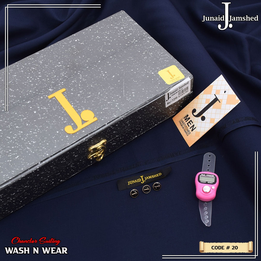 J. Elite Class 4 Season Wash N Wear With Luxury Box   Navy Blue