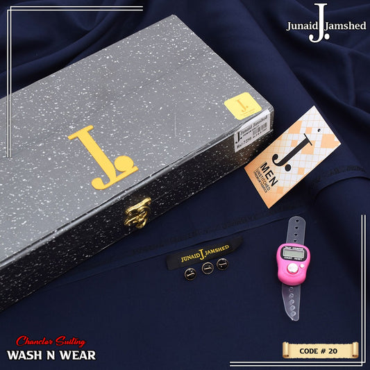 J. Elite Class 4 Season Wash N Wear With Luxury Box   Navy Blue