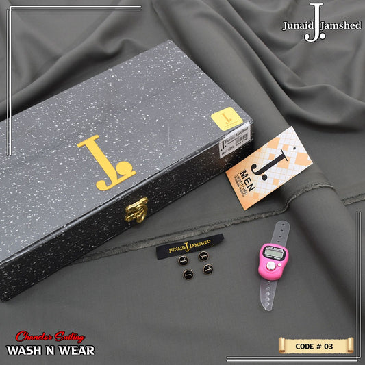 J. Elite Class 4 Season Wash N Wear With Luxury Box   Charcoal